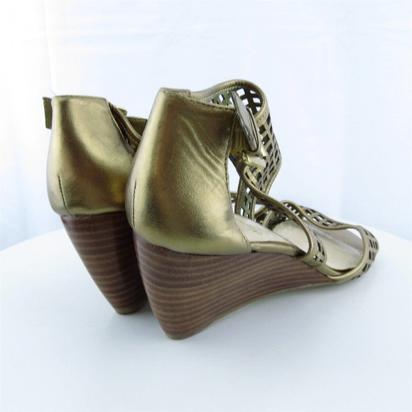 Enzo Angiolini Women‎ Gladiator Shoes Quinn Bronze Leather Buckle Size 8 Medium - Picture 6 of 10